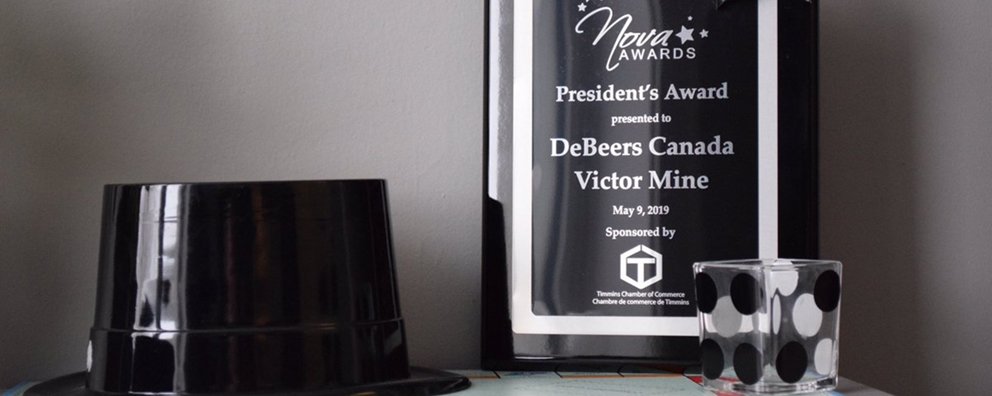 VICTOR MINE RECEIVES TIMMINS CHAMBER OF COMMERCE’S TOP AWARD