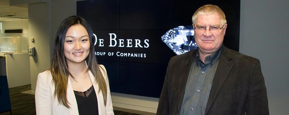 Young engineer experiences life at the top of a diamond company
