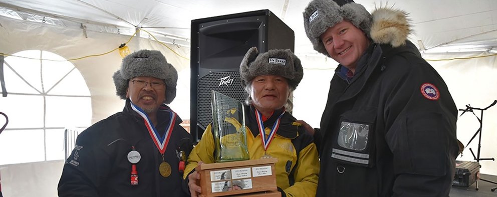Nakamura & sawamura capture de beers inspired ice international ice carving competition