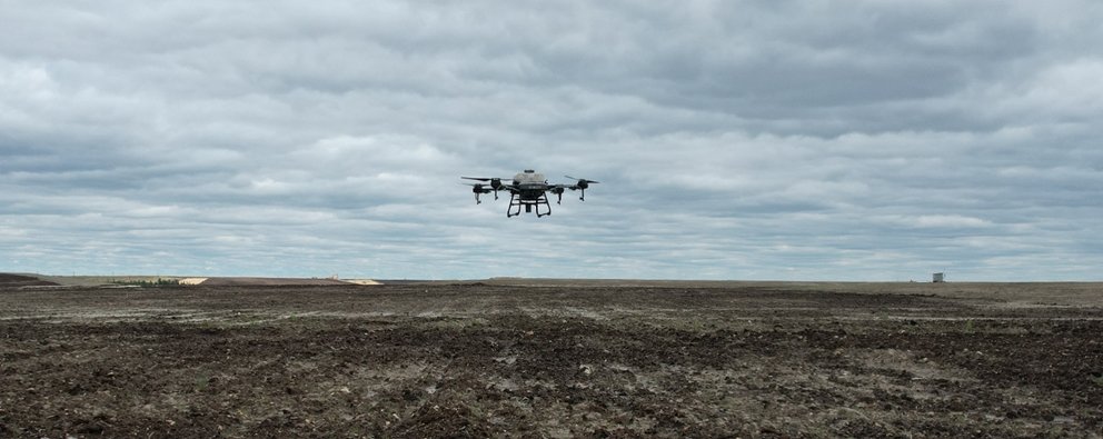 DRONE USED TO SEED LARGE AREA OF VICTOR MINE CLOSURE SITE