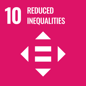 UN Sustainable Development Goal icon for Reduced Inequalities 