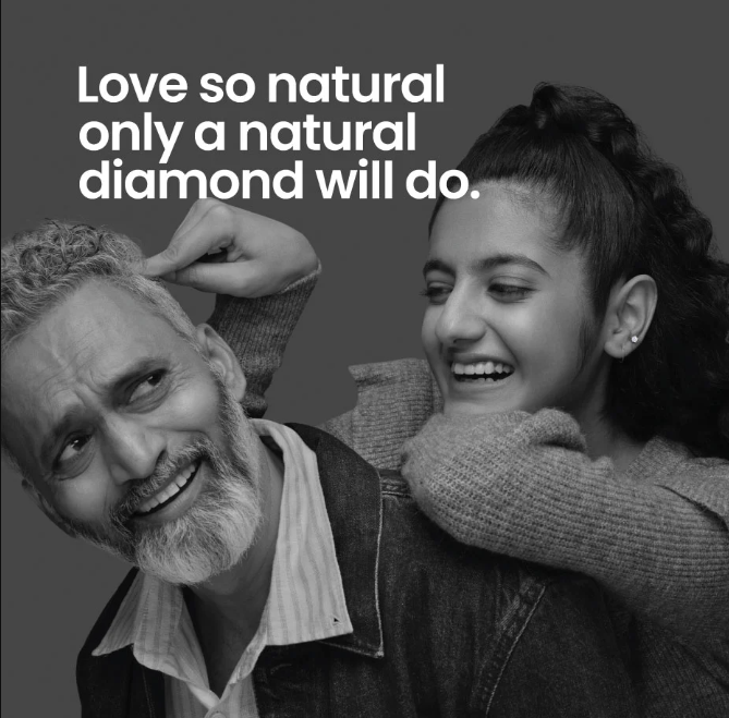 Love so natural, only a natural, diamond will do.